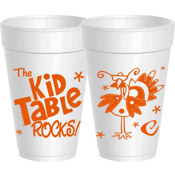 Kid Table Thanksgiving - 10 pack for wholesale by Sassy Cups