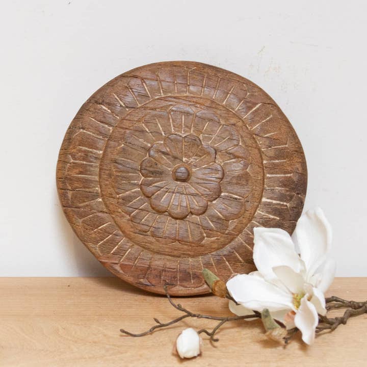 De-cor - Wholesale Decorative plate/dish/bowl - Vintage Carved Chapati Plate4