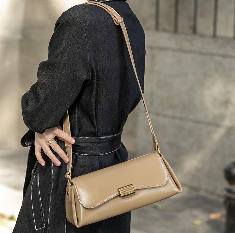 Sook Stainable – Engroshandel Skuldertaske – til kvinder – Ægte læder kuvert baguette taske8