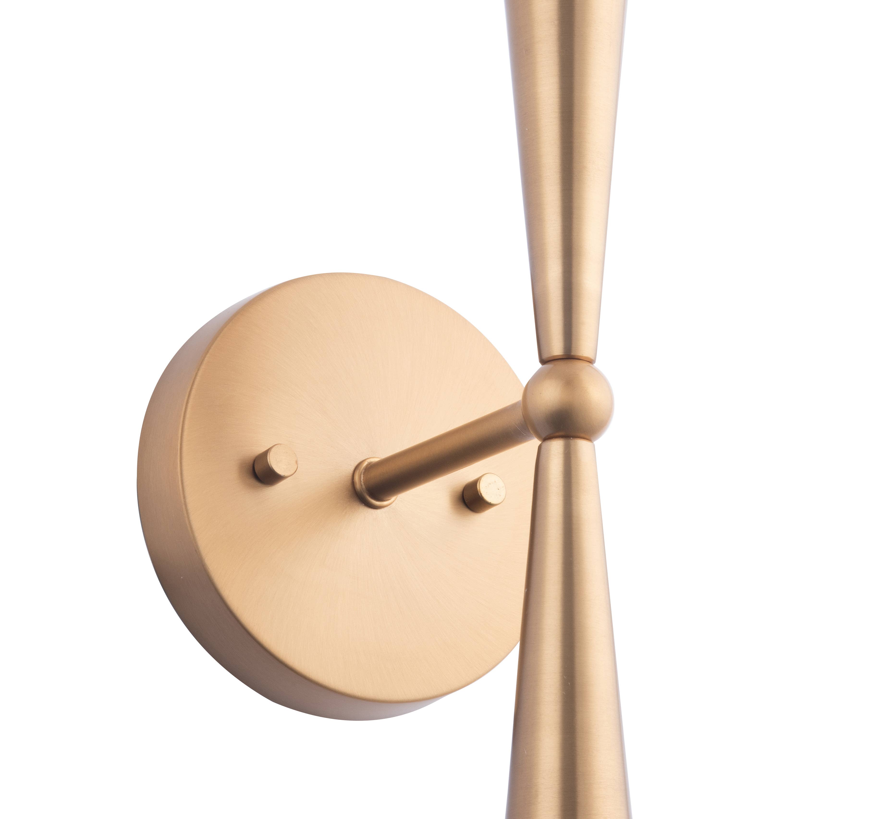 Brio Lighting - Wholesale Sconce - Sale - Mizu MidCentury Modern Gold 2-Light Wall Sconce Light5