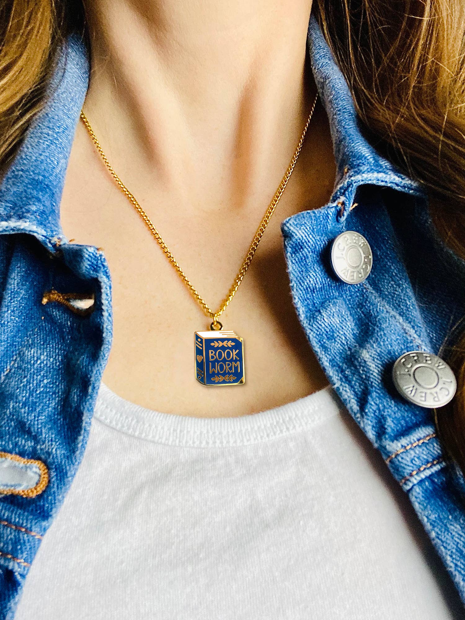 Hennel Paper Co. - Wholesale Pendant/Charm Necklace - Necklace - Bookworm1