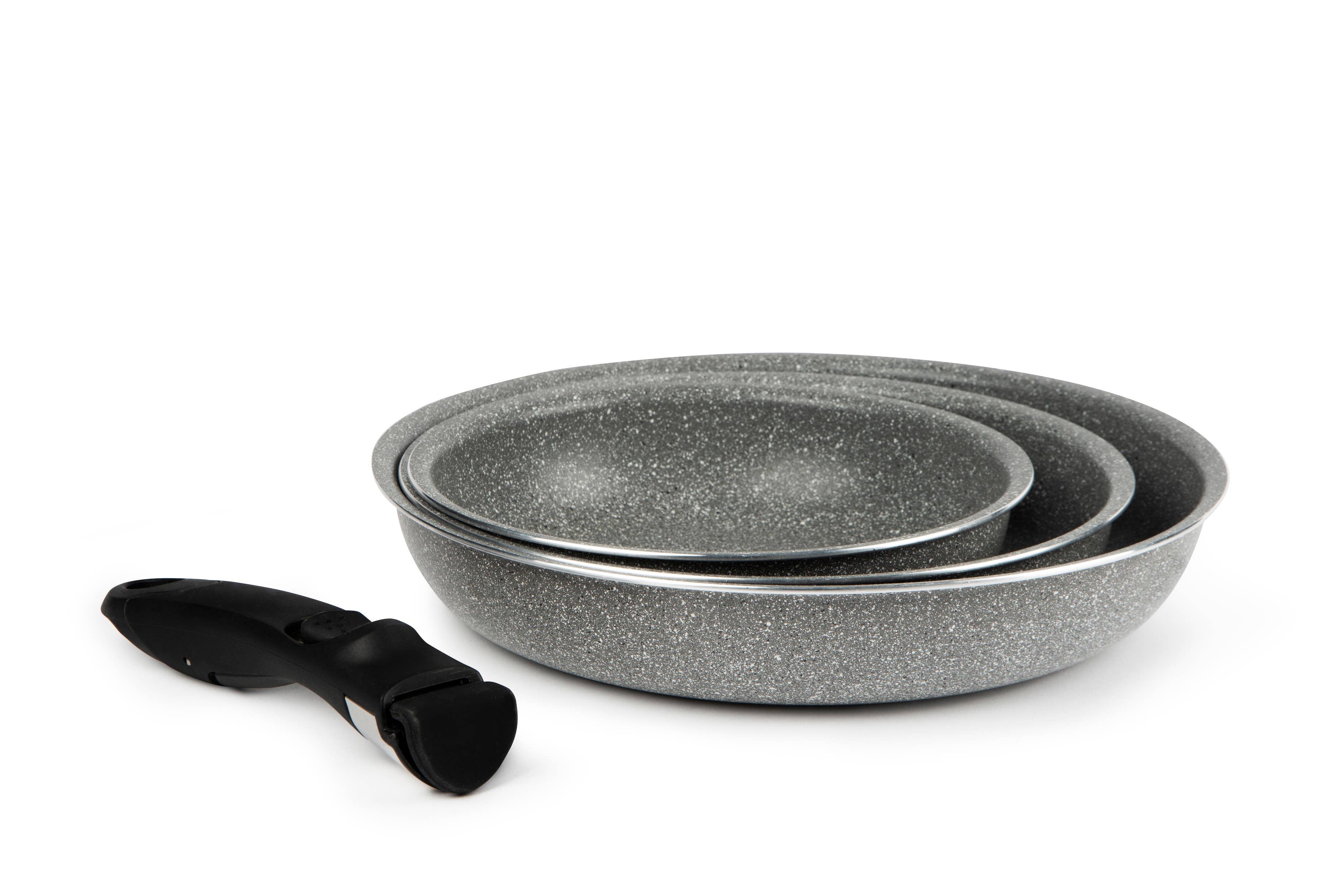 Gray Taupe Set of 3 Pans 20-24-28 M/Rem. for wholesale on Faire0