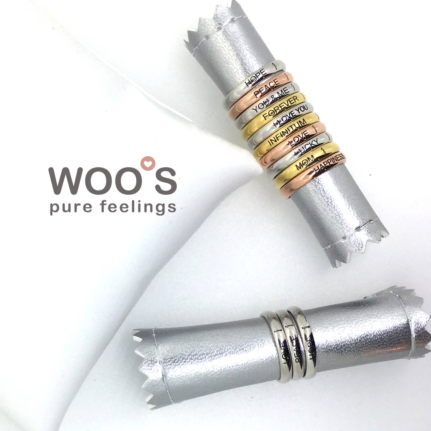 Woo's pure feelings - Wholesale Band/Stacked Ring - Combi Forever Rings - Infinitum3