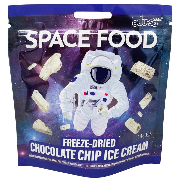 Space Food Vanilla Chocolate Chip Ice Cream 14g for wholesale by Edu-Sci