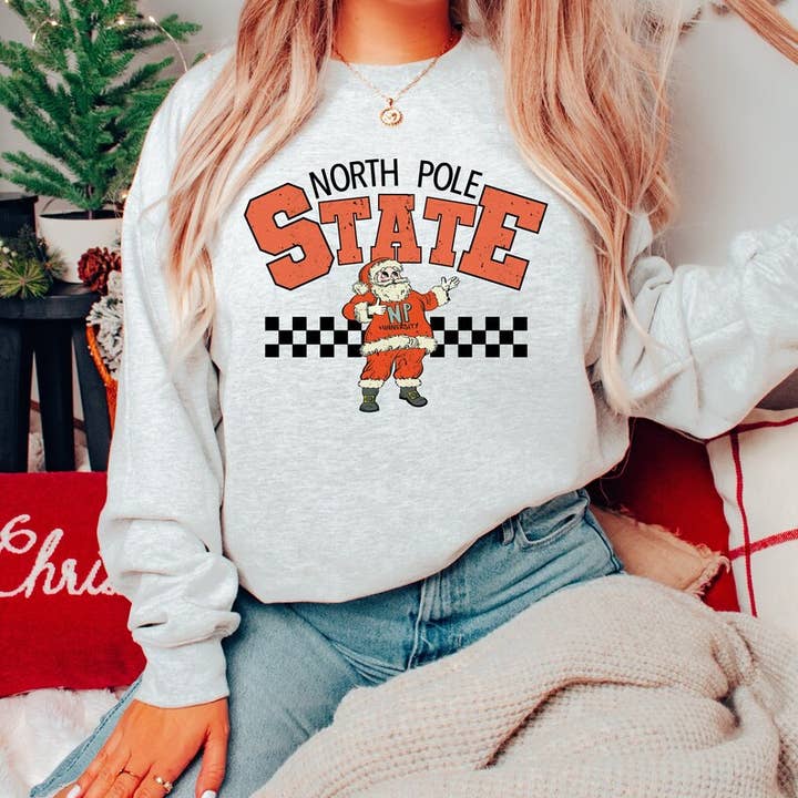 Felpa natalizia, felpa di Babbo Natale, camicia da festa (copia) per la vendita all'ingrosso da parte di Unicorntrendz