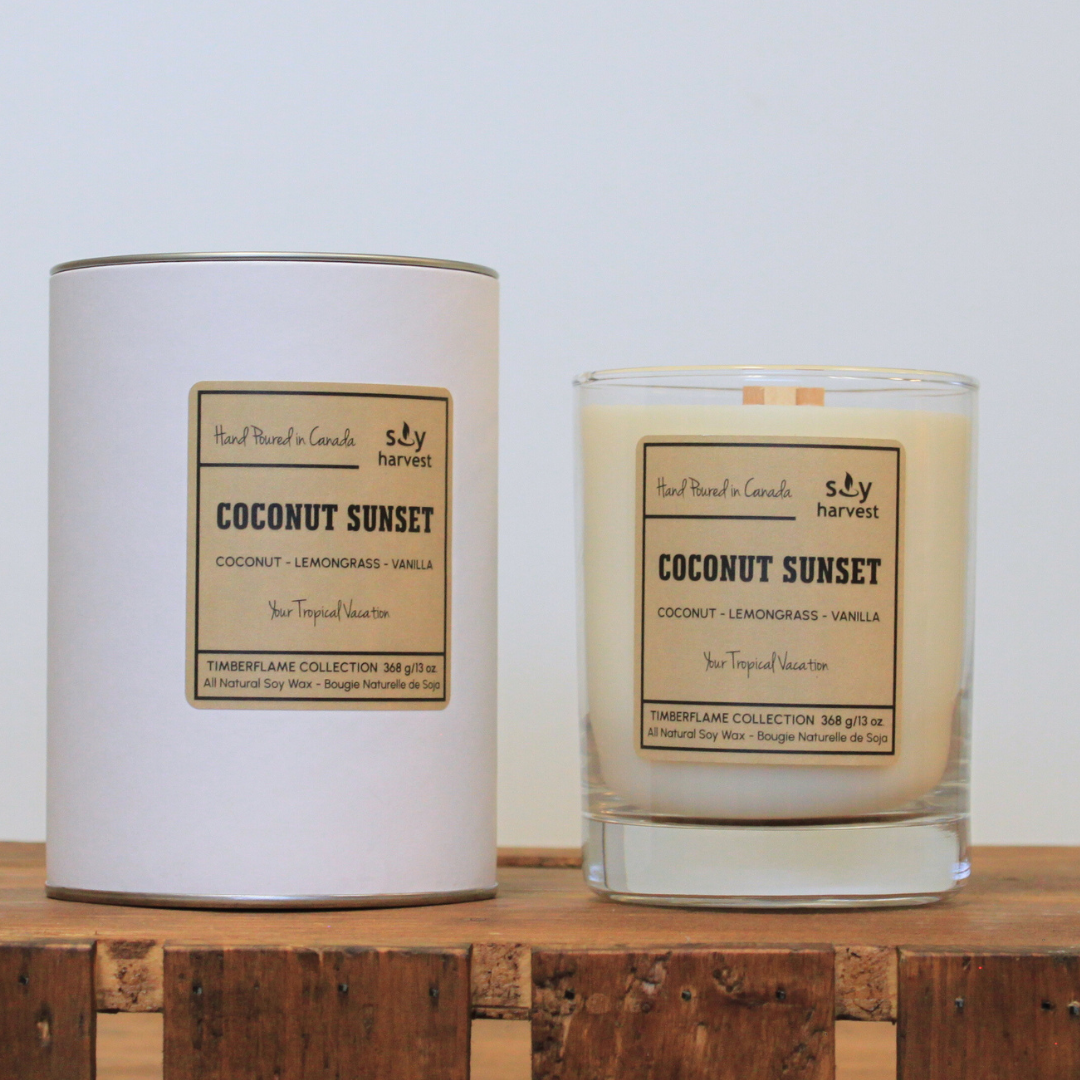 Soy Harvest Candles - Vente Bougie en bocal - Bougie Coconut Sunset1