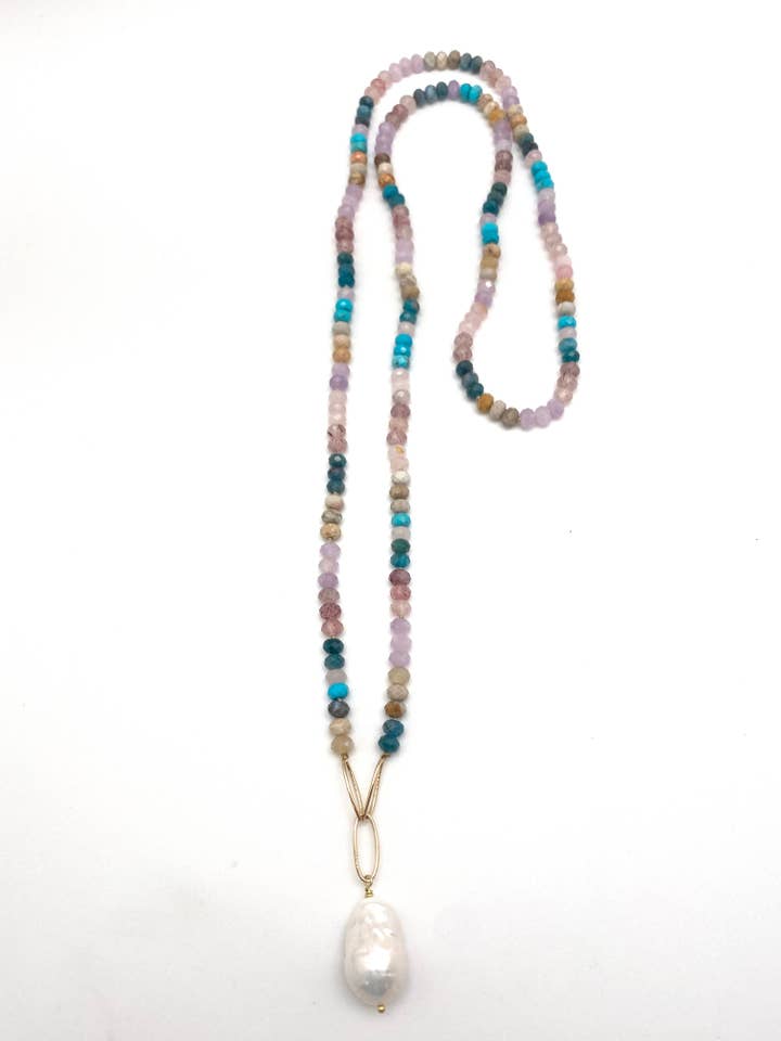Ketting met sieraad Veronica - roze amethist voor wholesale door In2 design