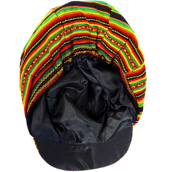 Pichincha - Wholesale Baseball Cap - Unisex - Rasta Tribal Print Puff Bill Hat with Stash Pocket