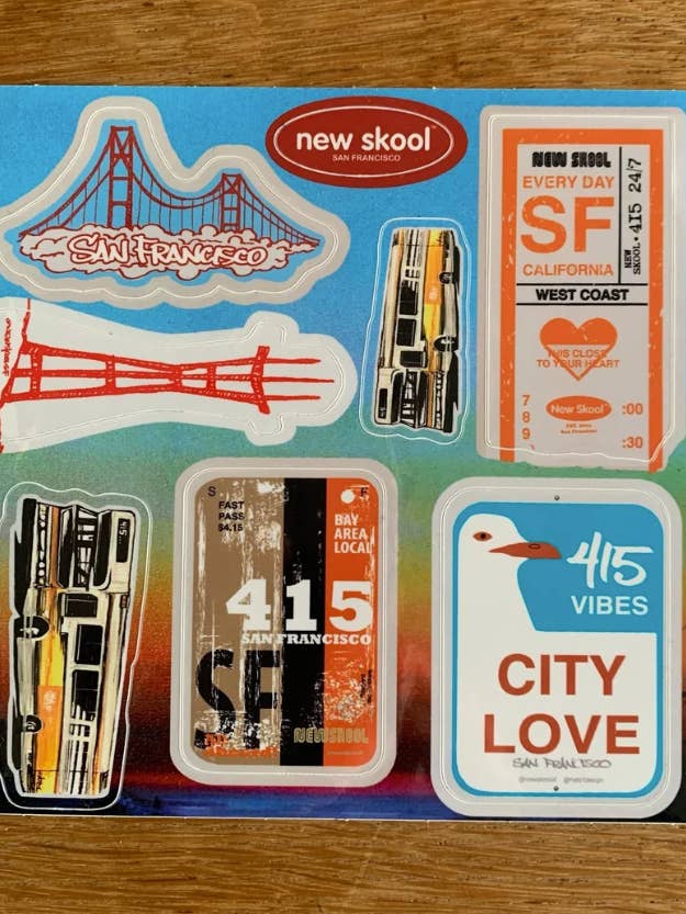 Feuille d'autocollants New Skool pour la vente par New Skool