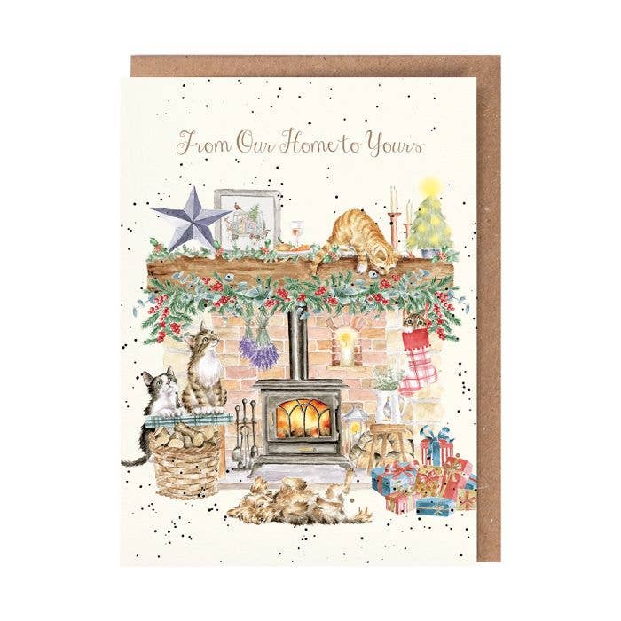 Wrendale Designs - Wholesale Christmas Card - By The Fireside