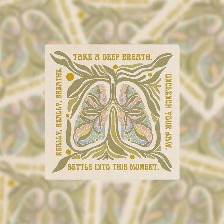 Take A Deep Breath Vinyl Sticker for wholesale by The SoulShine Co.