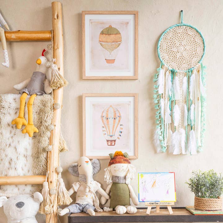 Attrape-rêves vert pour enfants, décoration de chambre d'enfant, décoration murale pour la vente par MANIK