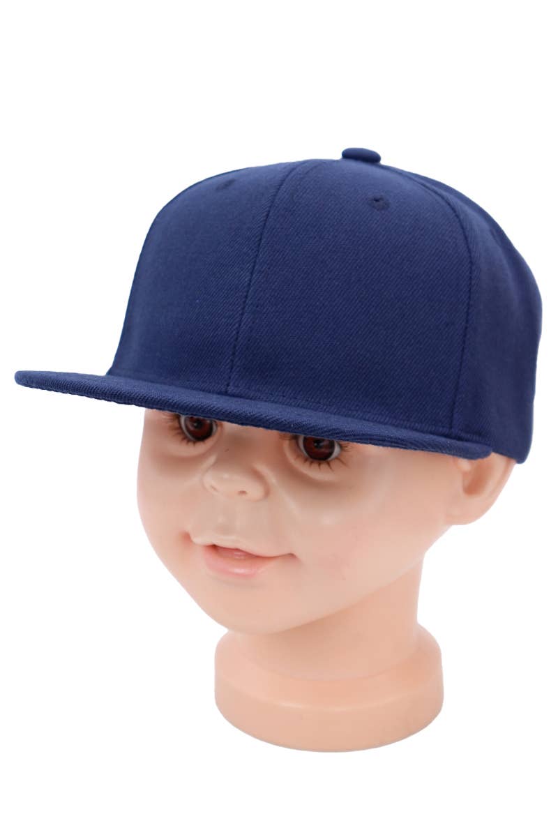 Cap Zone - Wholesale Baseball Cap - Kids - Kids Solid Twill Snap Back Flat Bill Cap22