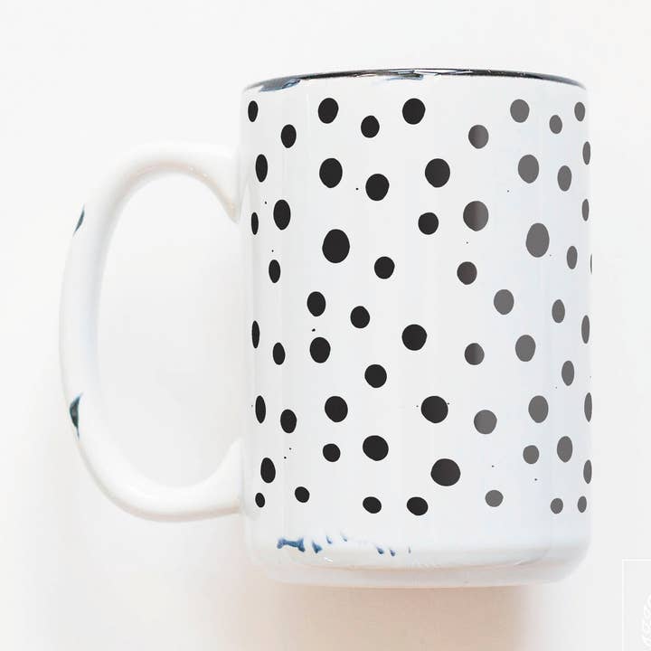 polka dots | ceramic mug for wholesale by Prairie Chick Prints