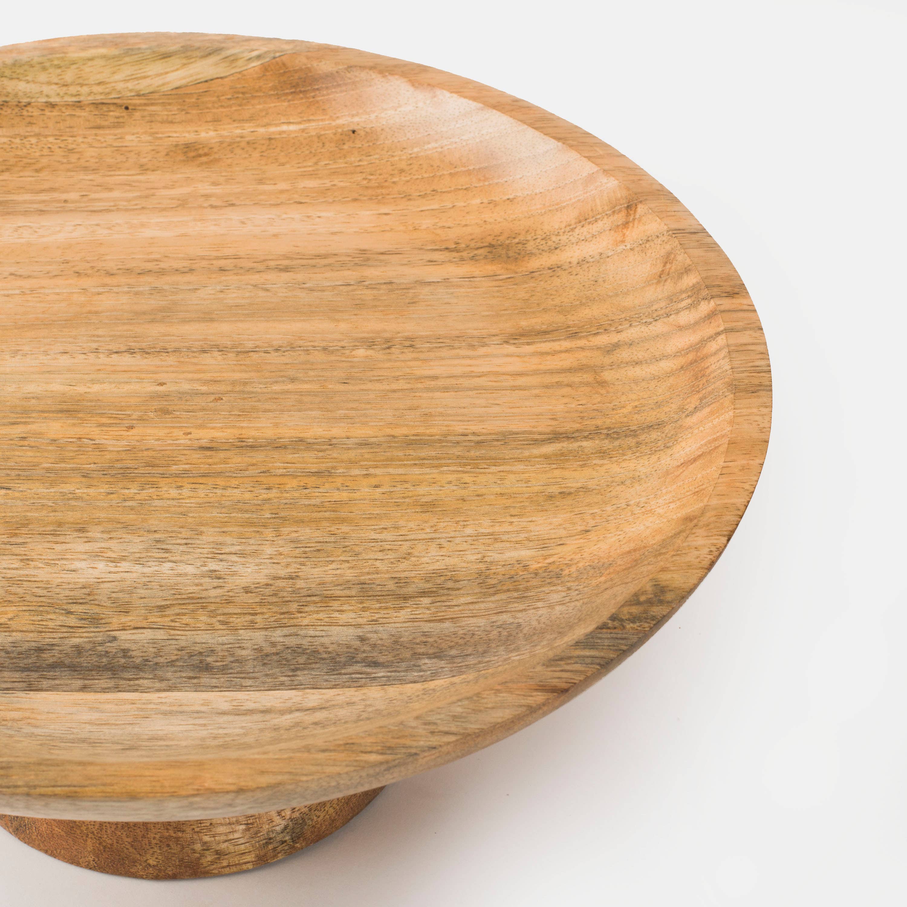 Mela Artisans - Wholesale Cake Stand - Sienna Mangowood Pedestal2