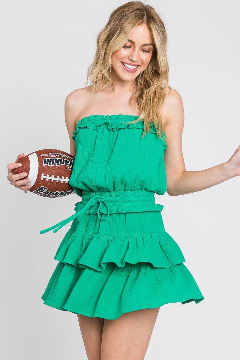 Sewn and Seen - Venta al por mayor Peto - Mujer - MAMELUCO CON VOLANTES DE GASA DE ALGODÓN LAVADO3