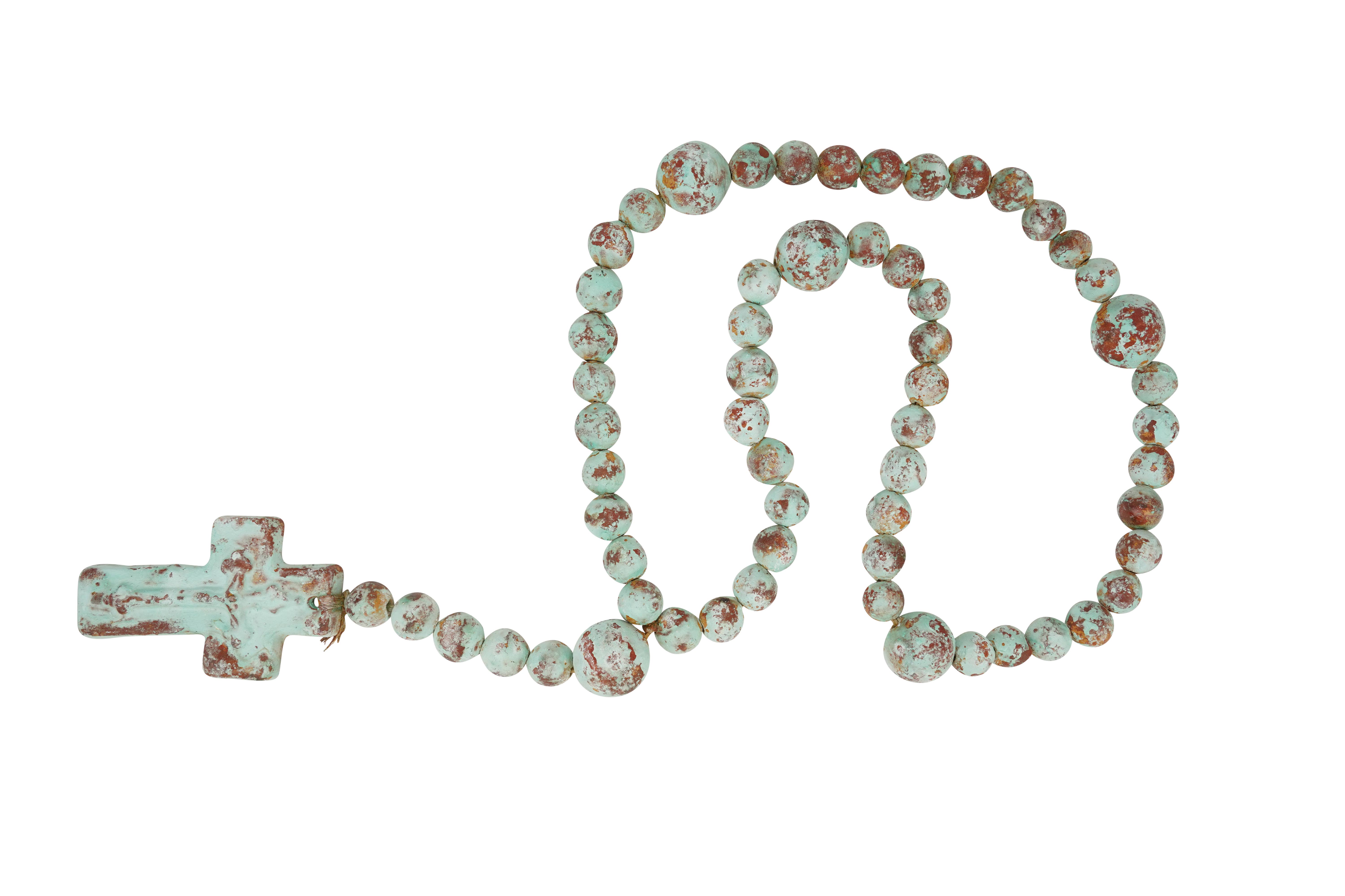 My Amigos Imports - Wholesale Prayer Beads Necklace - Hope Clay Rosary-Beads-Gorgeous-6 Sizes-Handmade-Turquoise3