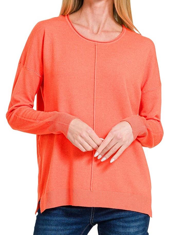 Jersey de viscosa con cuello redondo y costura delantera para venta al por mayor de Vanilla Monkey