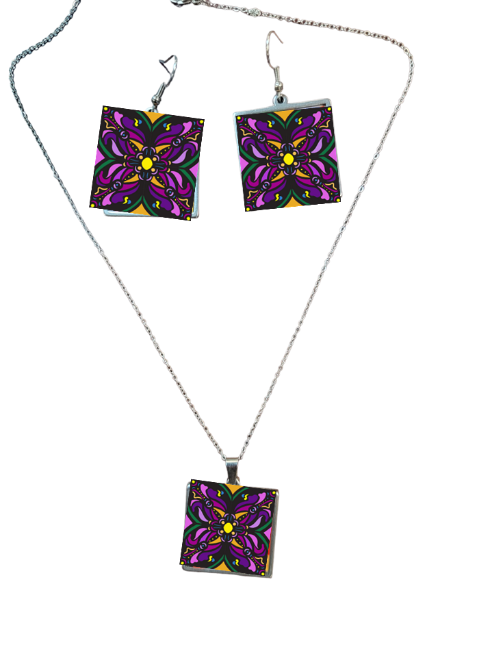 Ciao Bella Jewelry Inc – wholesale Hänge-/berlockhalsband – Square Custom hänge halsband på Multi-Strand Cord3