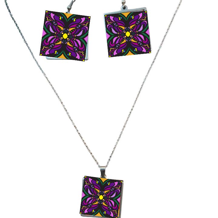 Ciao Bella Jewelry Inc – wholesale Hänge-/berlockhalsband – Square Custom hänge halsband på Multi-Strand Cord3