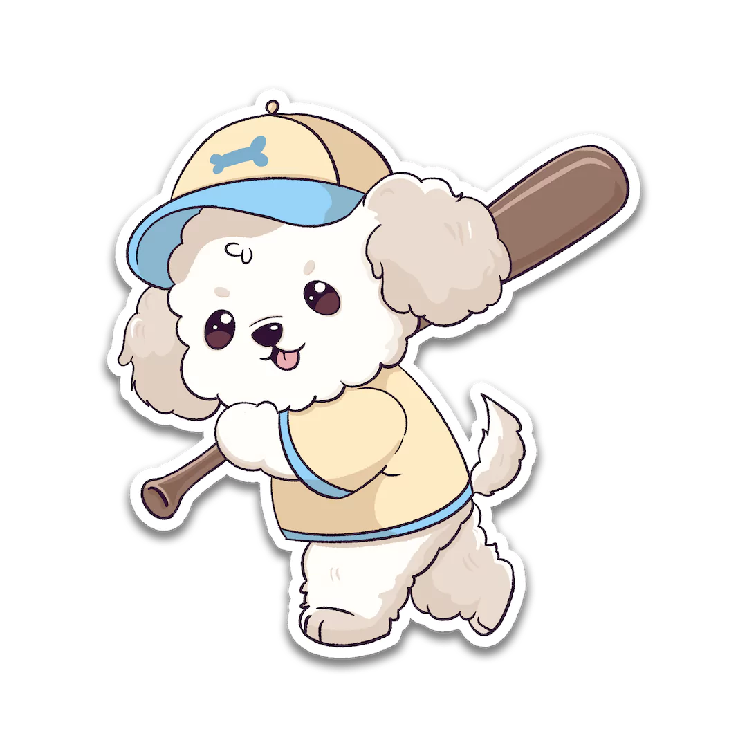 Stick With Finn - Wholesale Phone & Laptop Stickers - Baseball Slugger Finn Sticker0