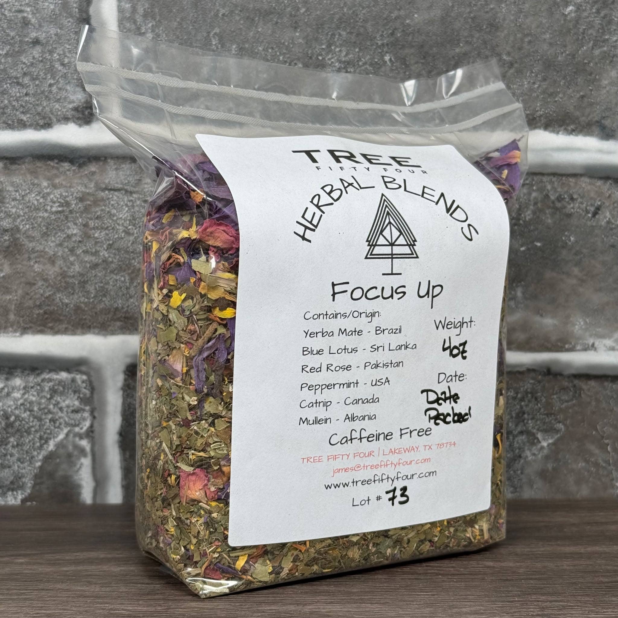 Tree Fifty Four - Wholesale Loose Tea - Focus Up Herbal Tea Blend | 2oz - 1 KG | Bulk Tea7