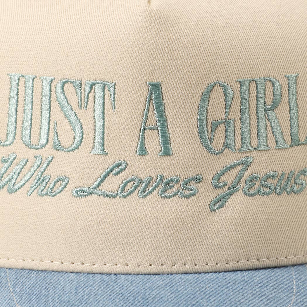 Fashion City - Wholesale Trucker Hat - Women's - Just A Girl Who Loves Jesus Embroidery Trucker Hat15