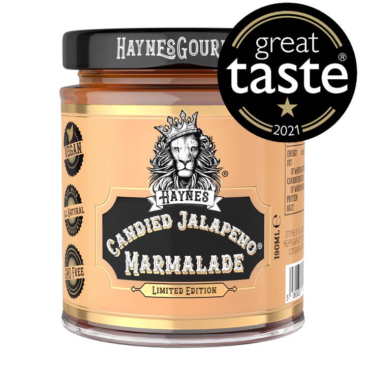Candied Jalapeno Marmalade for wholesale by Haynes Gourmet UK