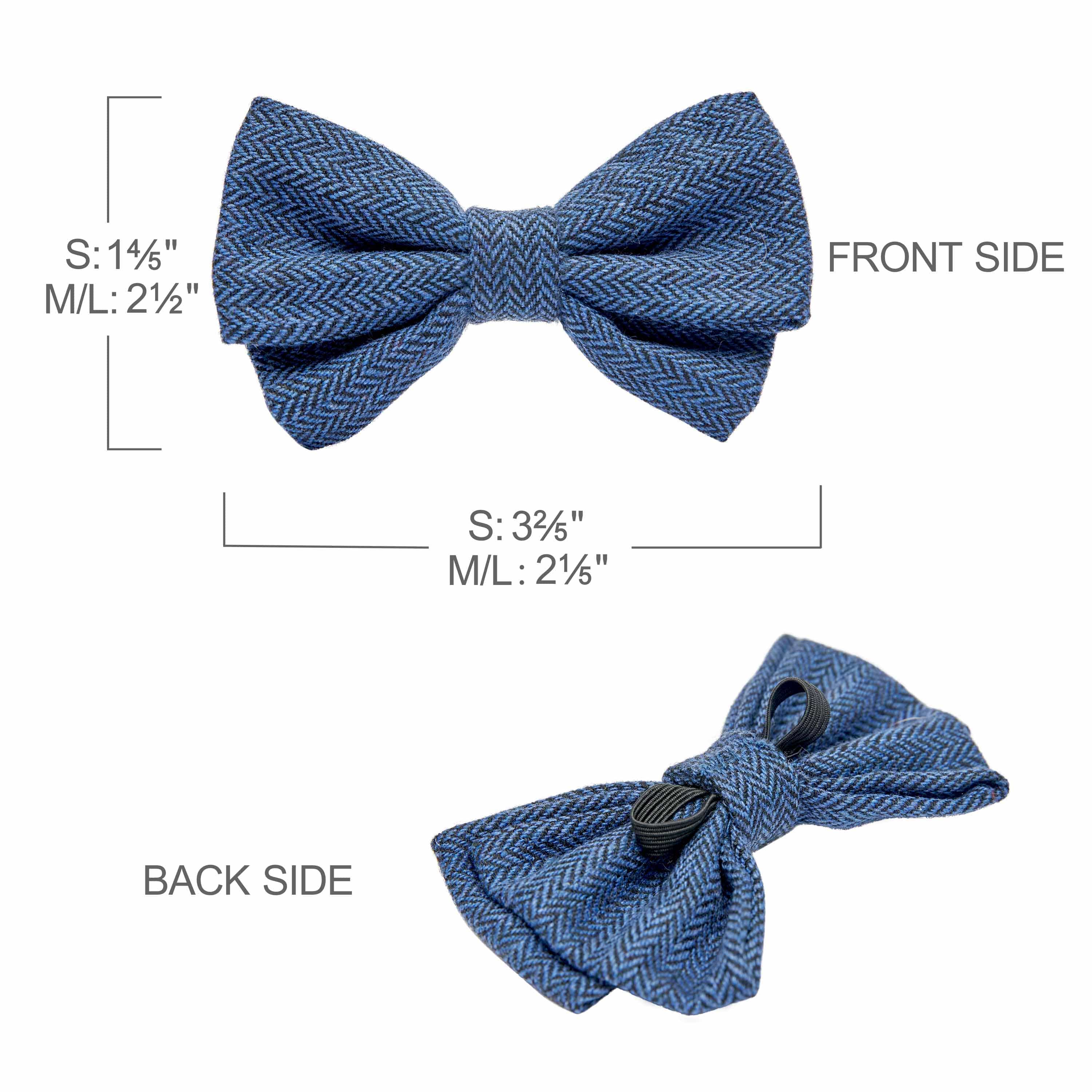 Blueberry Pet - Vendita all'ingrosso Collare - Cani - Collare per cane in tweed testurizzato con papillon staccabile17