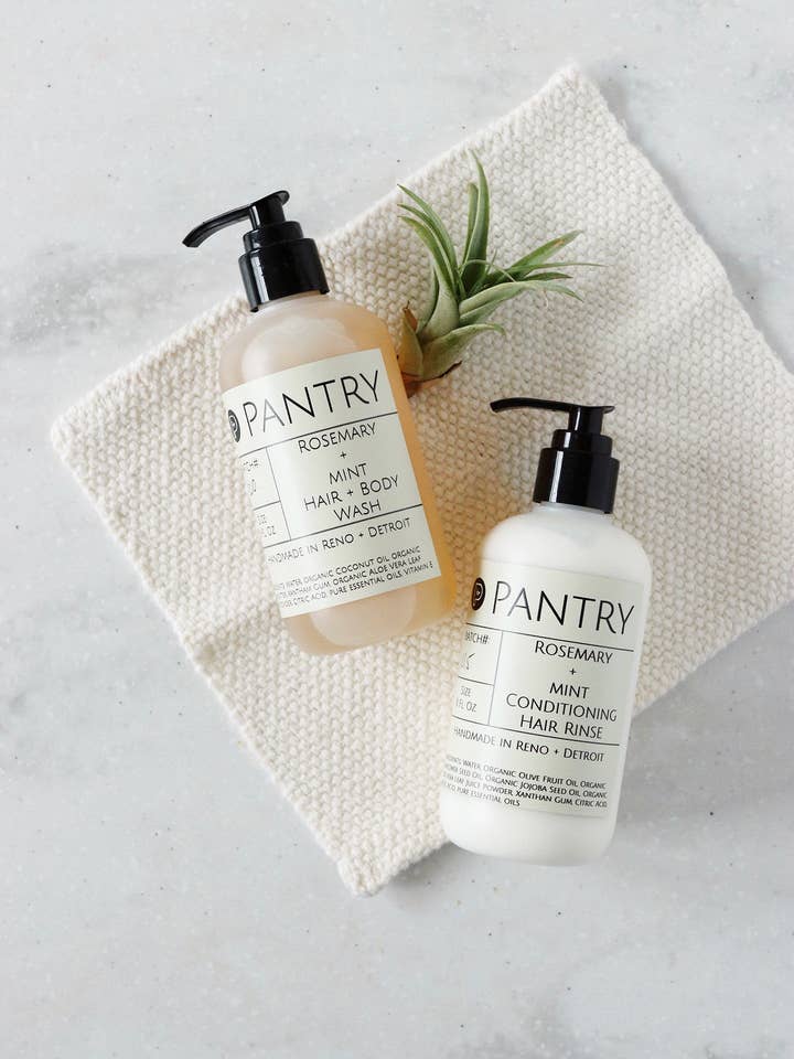 Jabón para cabello y cuerpo Rosemary + Mint - Champú natural para venta al por mayor de Pantry Products - Skin, Body, + Wellness