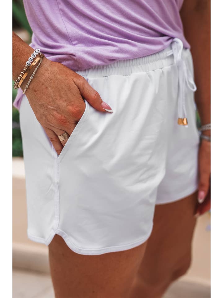 Solid White Everyday Shorts for wholesale on Faire2