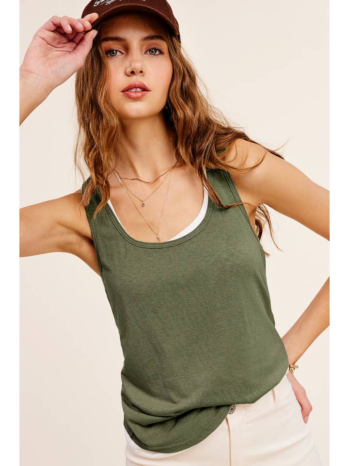 La Miel - Vente Débardeur – femme - HBT7633-Haut sans manches Active Loose Fit Athleisure Style9