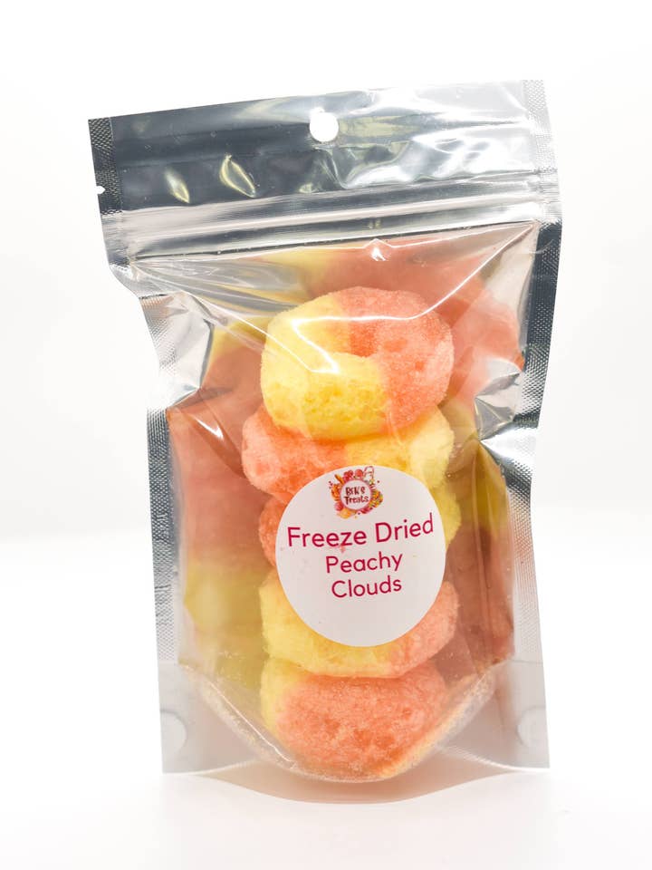 Freeze Dried Peach Rings for wholesale by BEK'S Treats