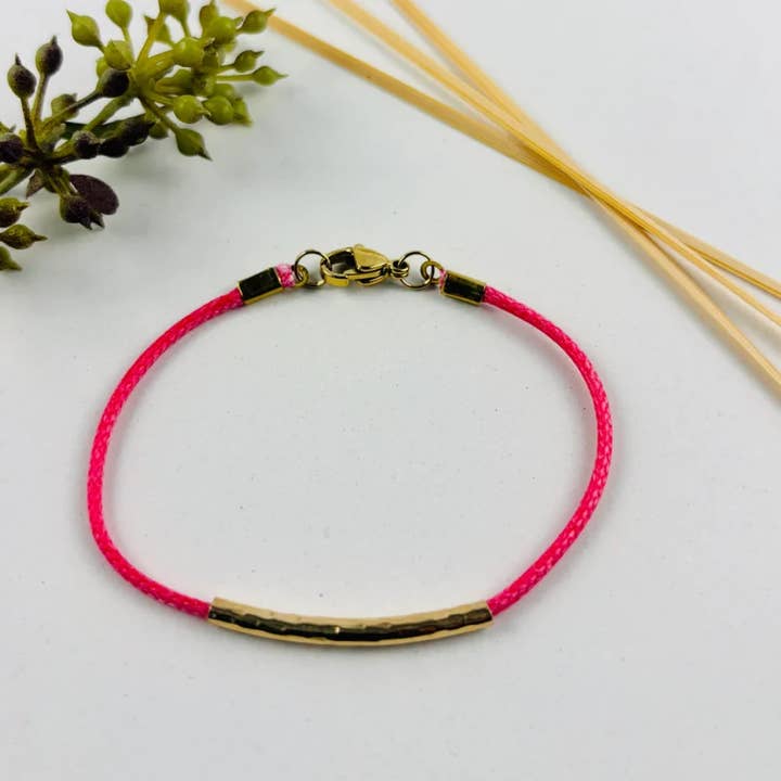 Upcycling Bracelet Kite with 925 Silver/18K Gold - Red for wholesale by Purewater