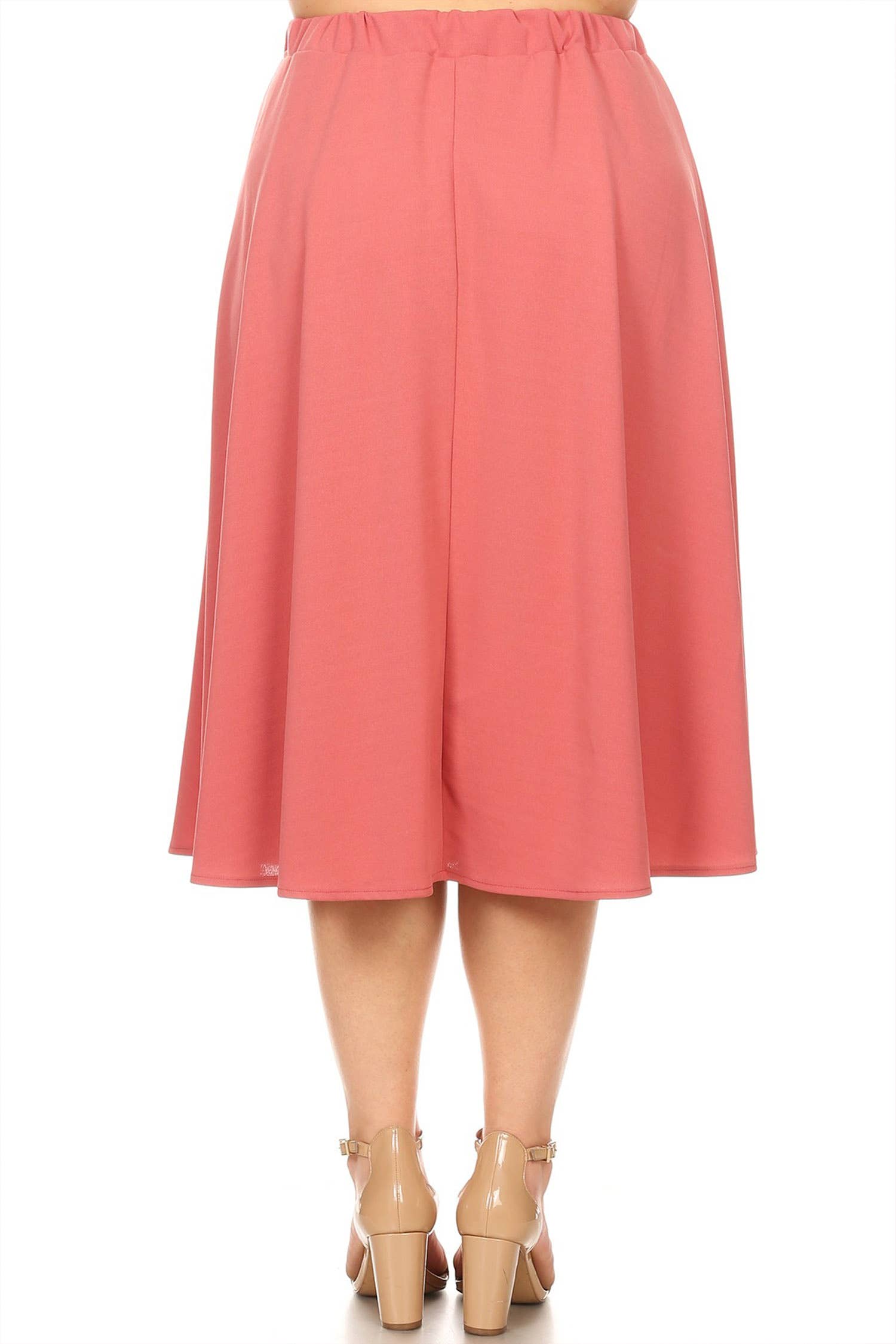 MOA COLLECTION - Vente Jupe – femme - Jupe mi-longue taille trapèze taille haute pour femmes22