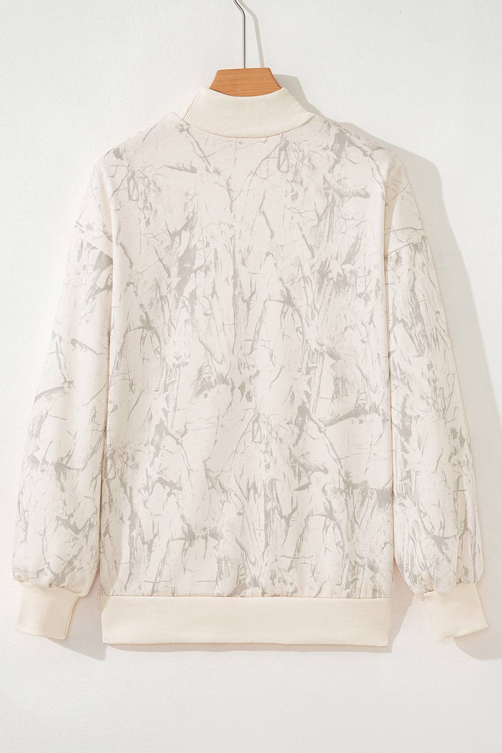 fashionworks - Wholesale Sweatshirt - Women's - Fashion-W Camo Mock Neck Baggy Sweatshirt3