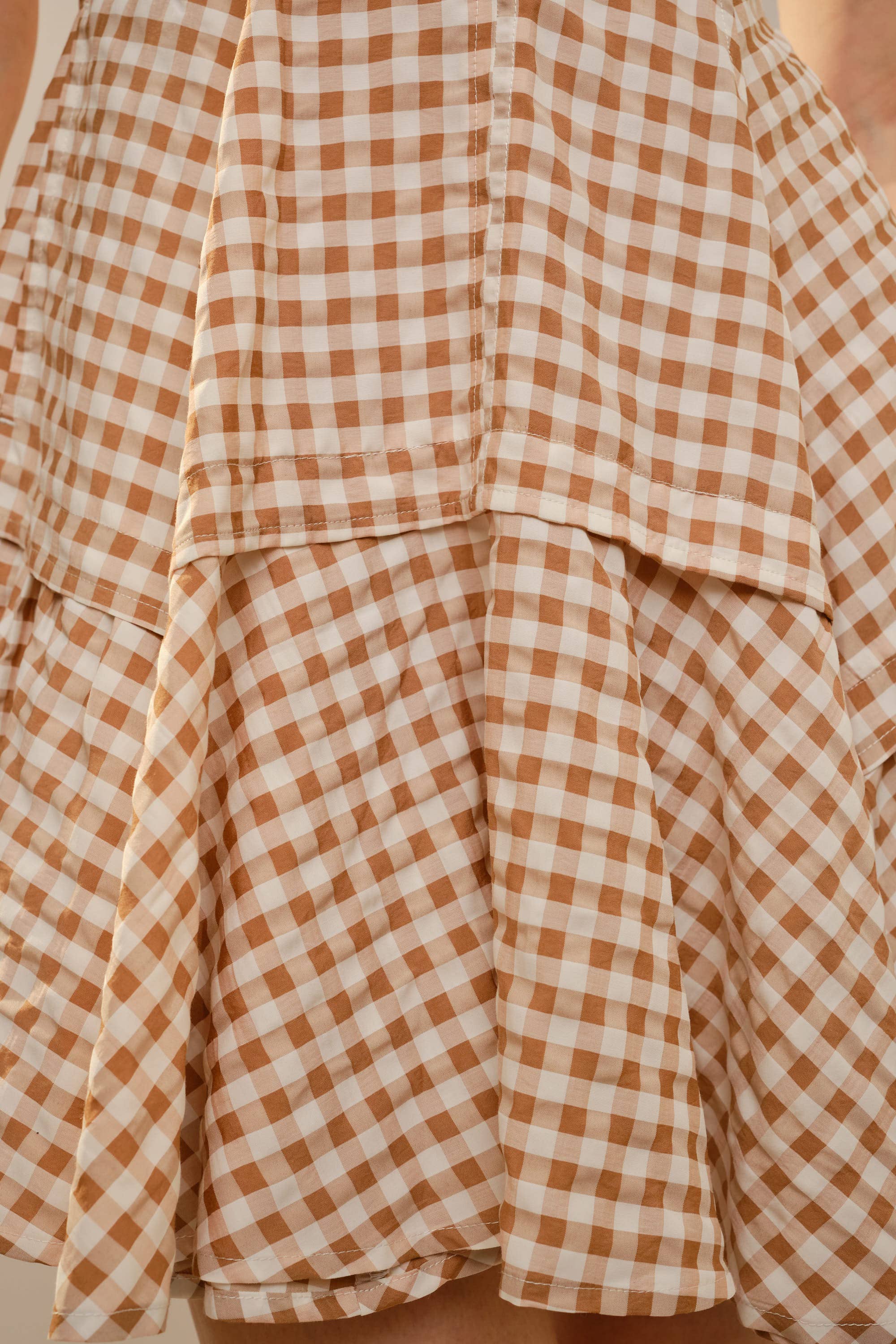 Blue B - Wholesale Dress - Women's - 47022D - Gingham Flare Mini Dress12