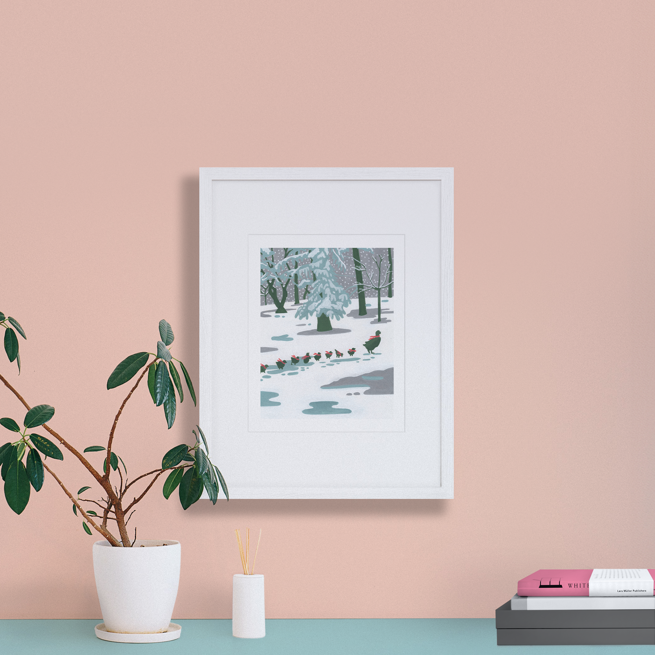 Ohello Boston - Wholesale Art Print - Ducklings in the Snow2