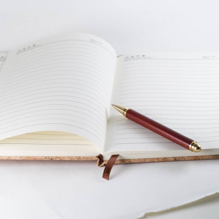 Resolute Star – wholesale Notebook – Sustainable Cork Notebook - Hand Printed Cork Journal : A5