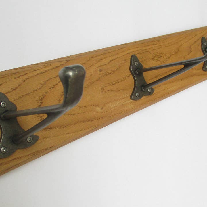 Antique Iron Dutch 3 Hook Coat Rail 58cm for wholesale by IronmongeryWorld