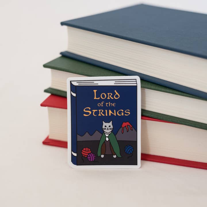 Lord of the Strings Sticker for wholesale by Bona Fide Bookworm