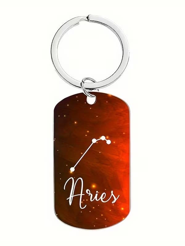 Stilvoller Edelstahl-Zodiac-Schlüsselanhänger als Geschenk für Freunde für den Großhandel von SoXcellent
