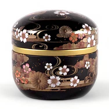 Tea Leaves Container 3.5 FL Oz Floral Design for wholesale by Urban Tokyo