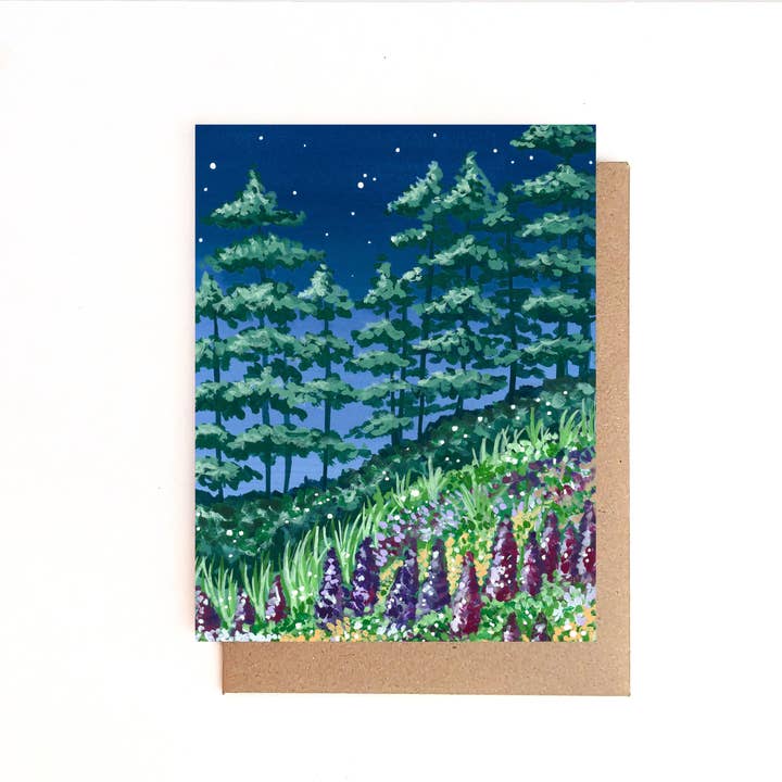 Night Sky Greeting Card for wholesale by E R Kess Designs