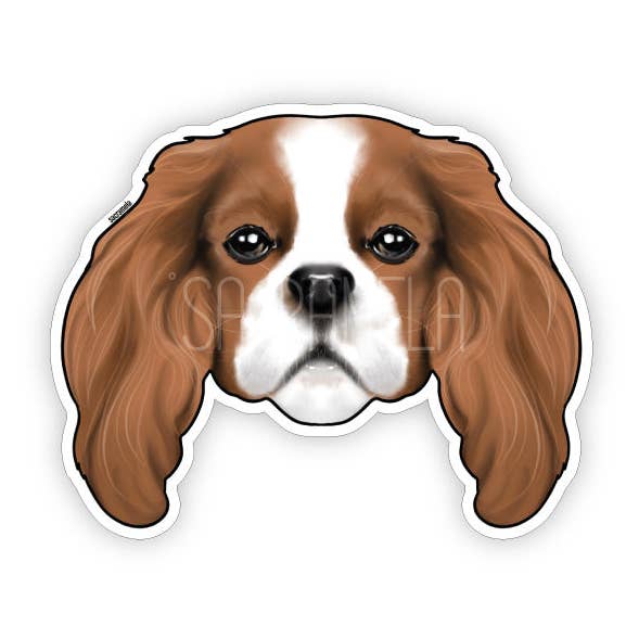 Adesivo Cavalier King Charles Spaniel Marrone e Bianco per la vendita all'ingrosso da parte di SACRAMELA