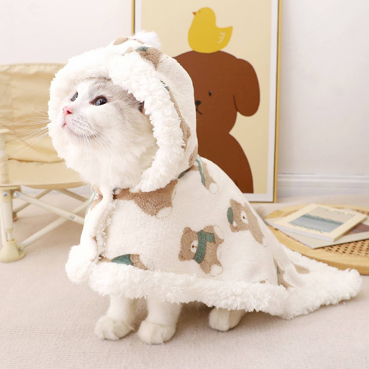 PAWPAWwholesale - Wholesale Pet Blanket - Cat/Dog - Pet Cape Blanket with Hood – Warm Winter Cloak_CWMM72783