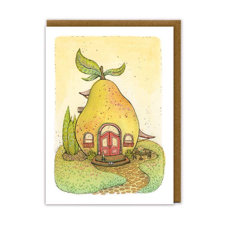 Pear Greeting Card for wholesale by Nimasprout