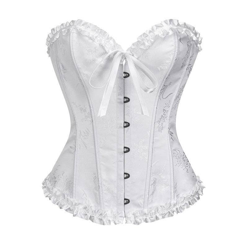 FurDecoration - Wholesale Corset - Women's - Solid Color Lace Corset Waist Trainer1