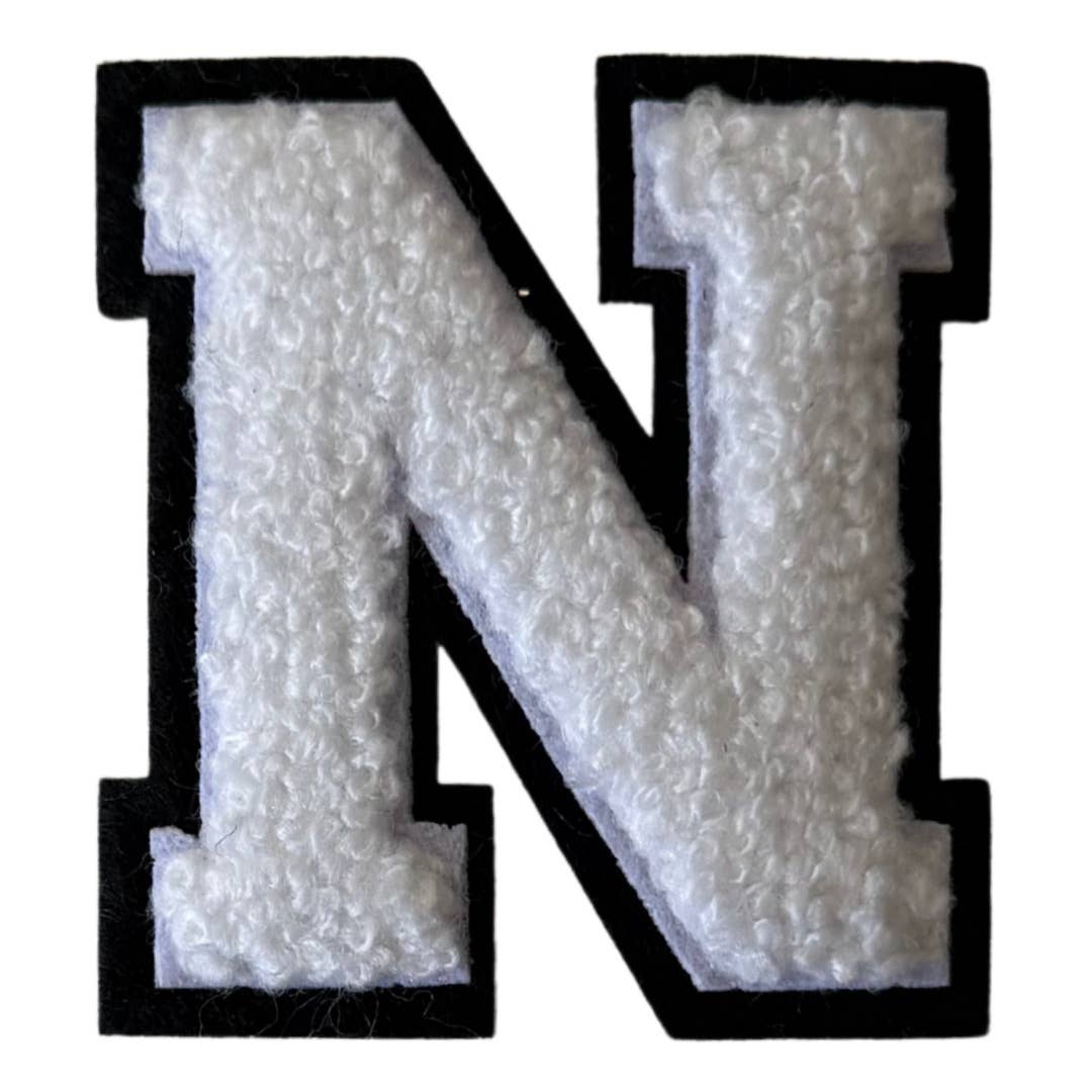 Patch Points - Wholesale Patch - White & Black  Varsity Letter  Sticker & Iron On17