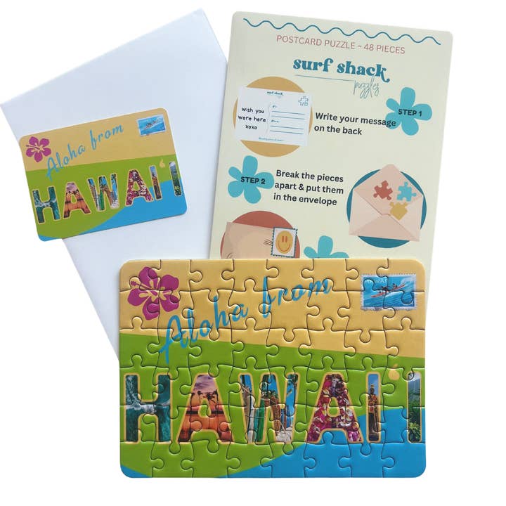 Surf Shack Puzzles - Vendita all'ingrosso Puzzle - Adulti - Puzzle con cartoline Aloha delle Hawaii